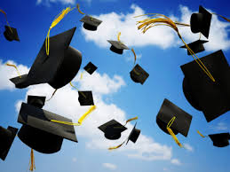 graduation cap in the air image photo