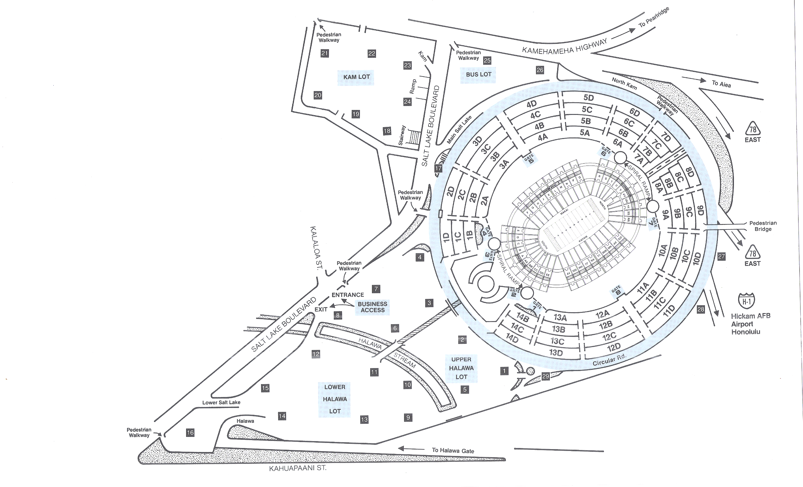 Aloha Stadium Aloha Stadium Parking Map and Rates