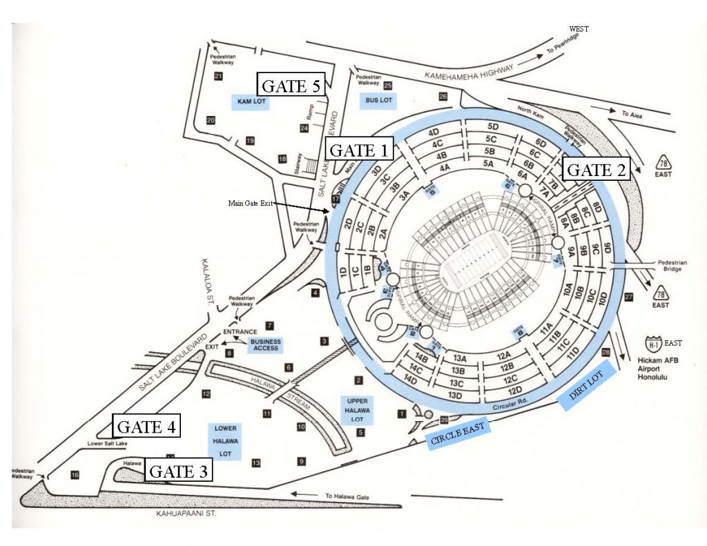 Aloha Stadium Aloha Stadium Parking Map and Rates