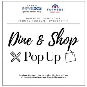 dine & shop pop up flyer