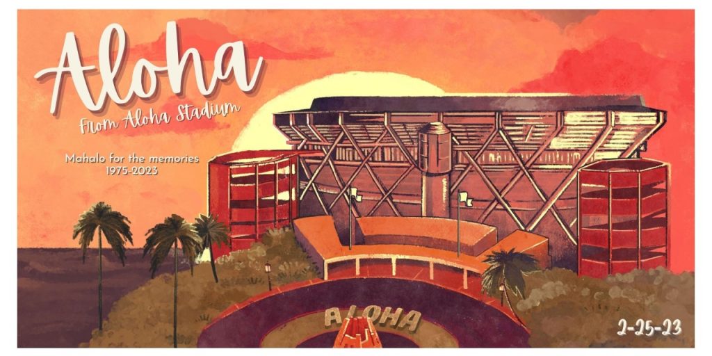 aloha from aloha stadium closing event artwork