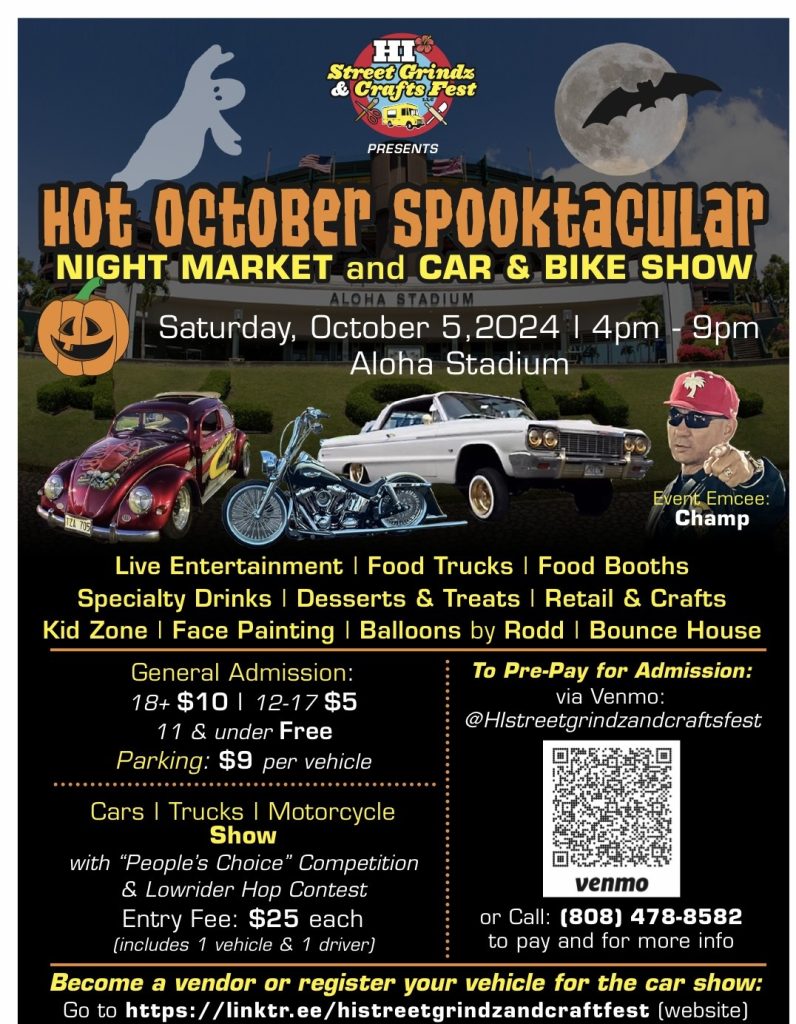 Hot October Spooktacular Car and Bike Show flyer