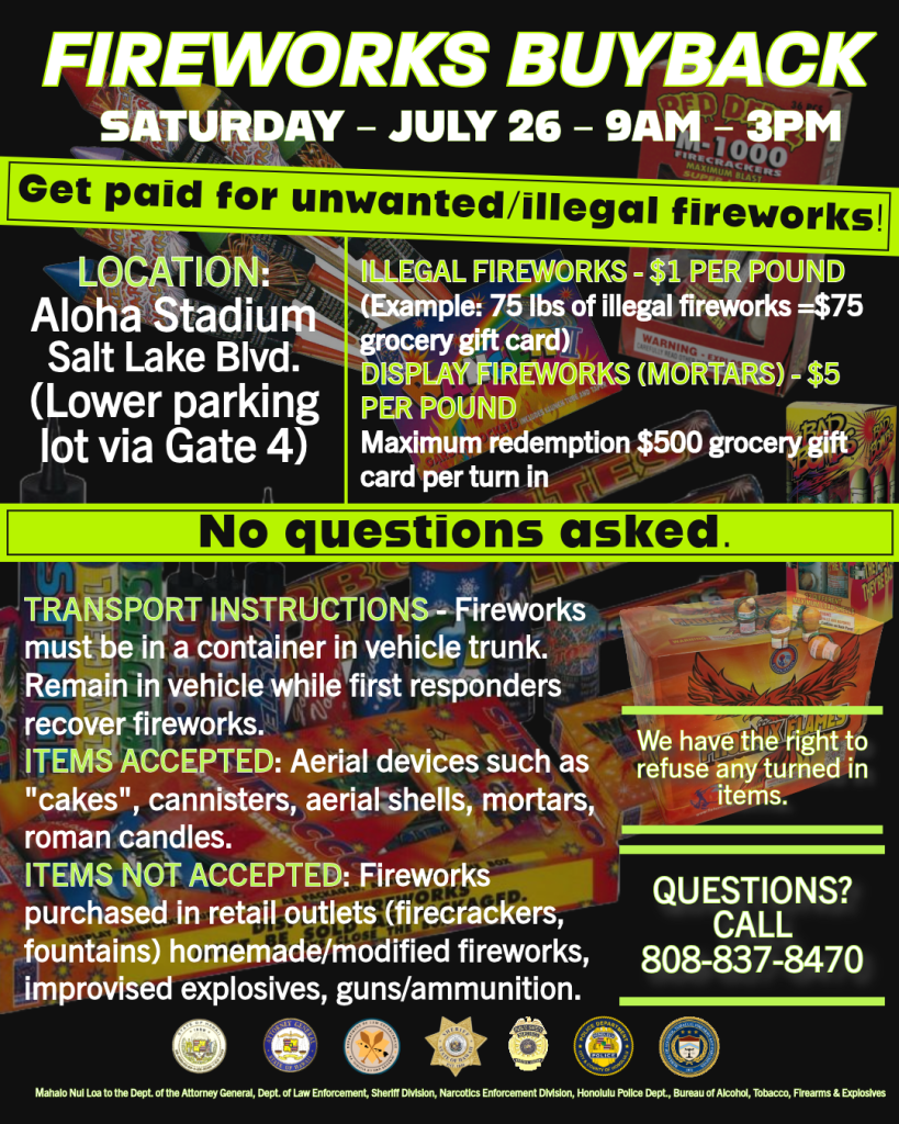 fireworks buyback program flyer