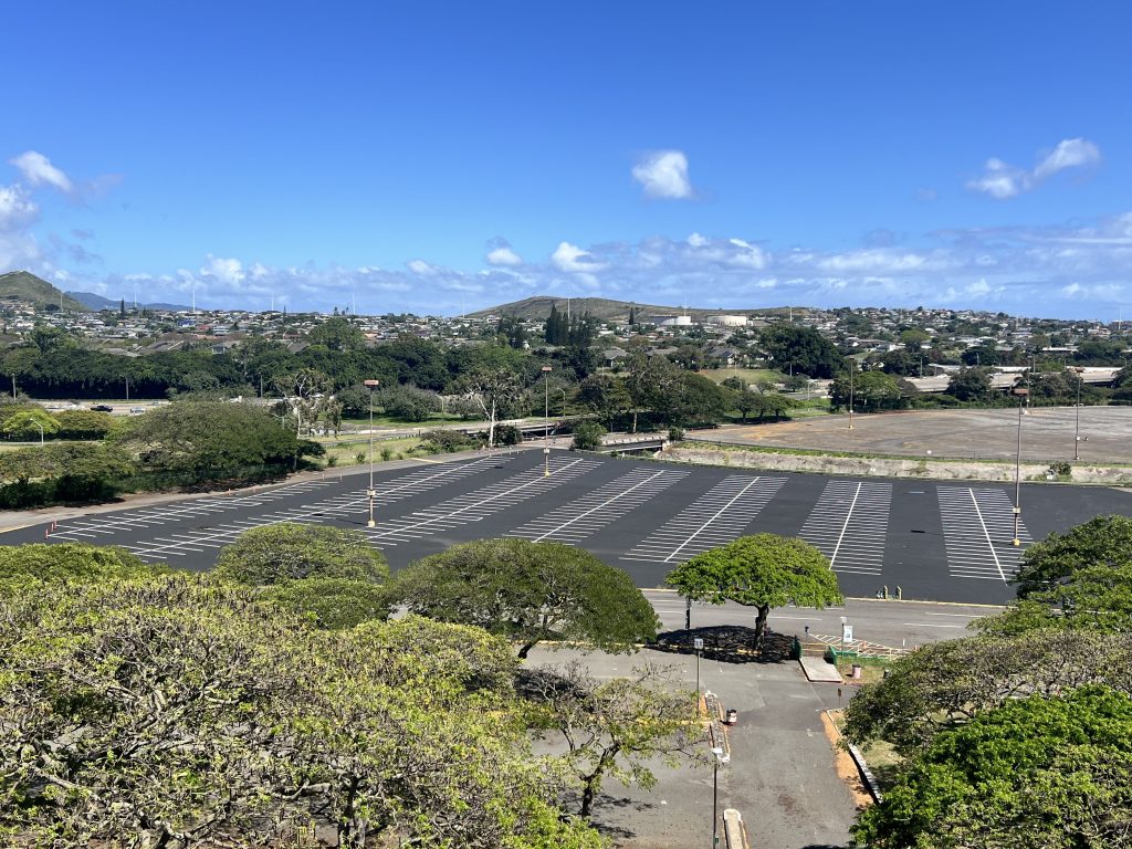 Upper Halawa Parking Lot restriping