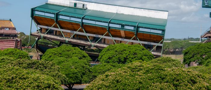 mauka upper sideline section demolition