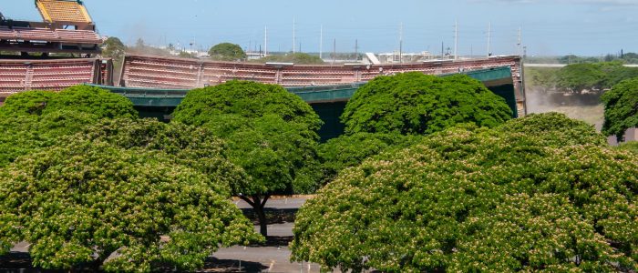 mauka upper sideline section demolition