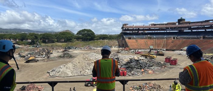 July stadium bowl dismantling photo