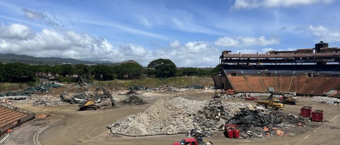 July stadium bowl dismantling photo