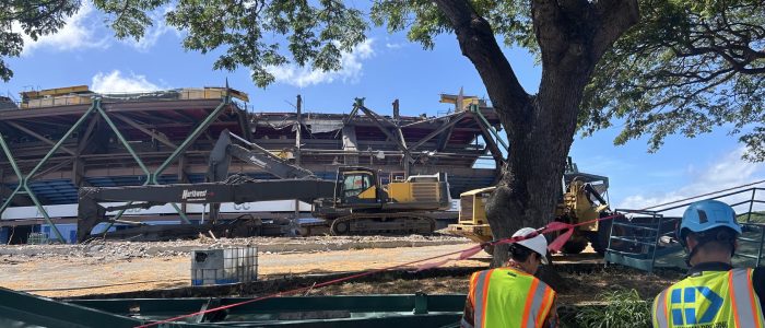 July stadium bowl dismantling photo